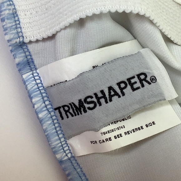 Trimshaper Purple and Black One Piece Polka Dot Swimsuit with V-Neckline - Picture 5 of 10